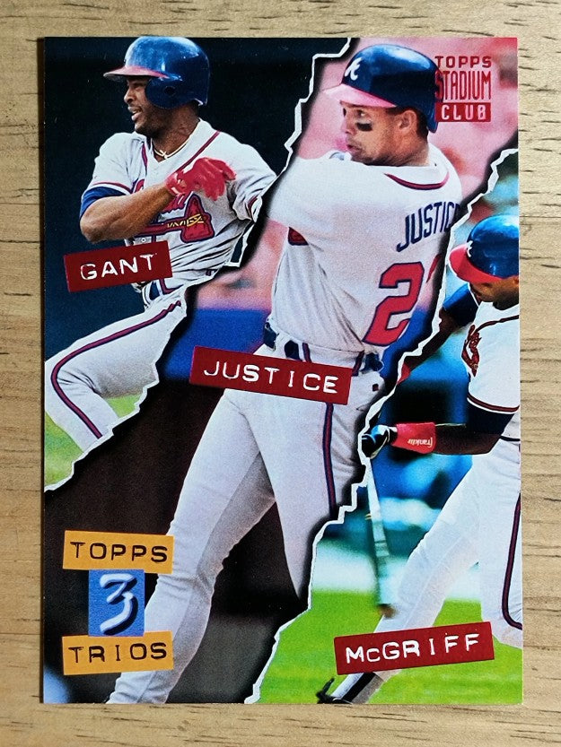 1994 Stadium Club #111 Ron Gant/David Justice/Fred McGriff