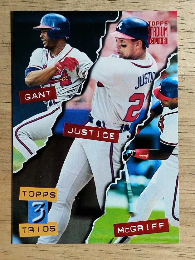 1994 Stadium Club #111 Ron Gant/David Justice/Fred McGriff