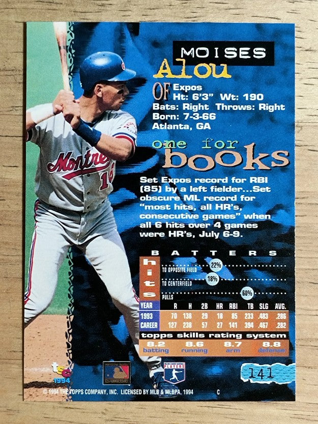 1994 Stadium Club #141 Moises Alou