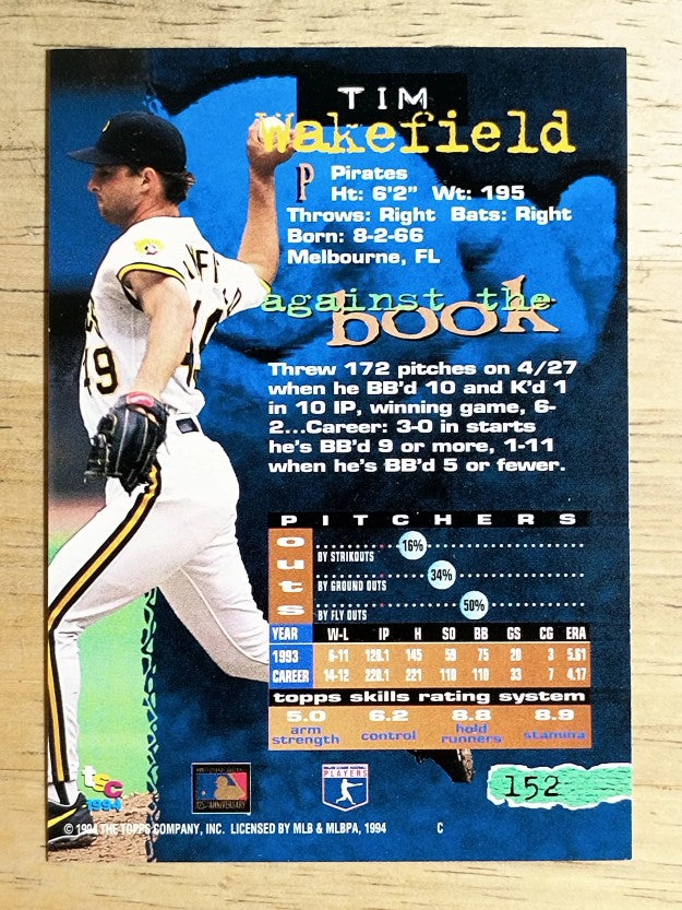 1994 Stadium Club #152 Tim Wakefield