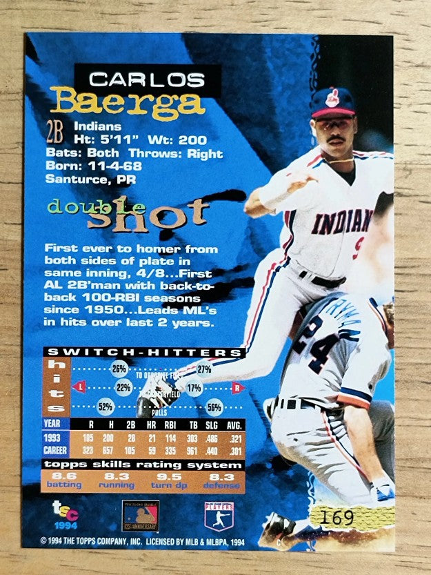 1994 Stadium Club #169 Carlos Baerga