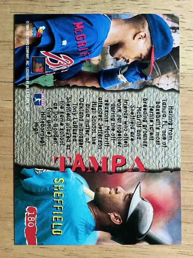 1994 Stadium Club #180 Fred McGriff/Gary Sheffield