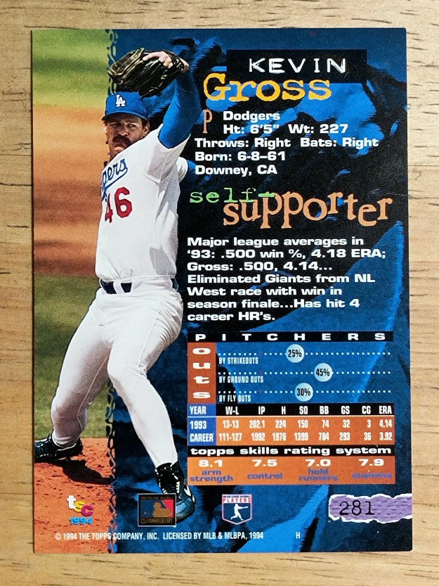 1994 Stadium Club #281 Kevin Gross