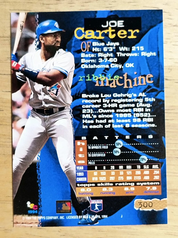 1994 Stadium Club #300 Joe Carter