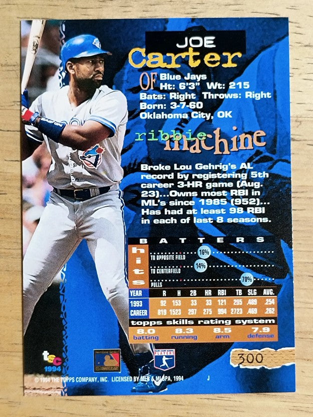 1994 Stadium Club #300 Joe Carter