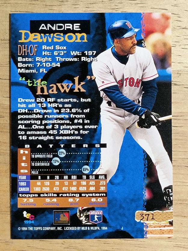 1994 Stadium Club #371 Andre Dawson
