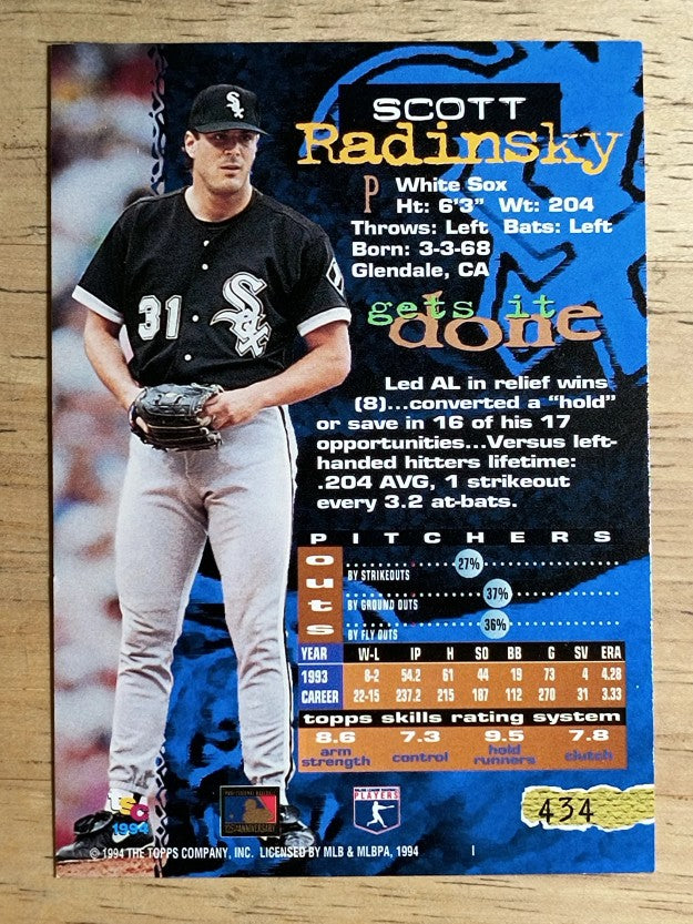 1994 Stadium Club #434 Scott Radinsky
