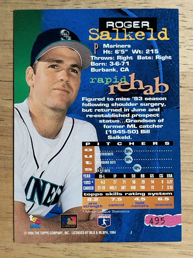 1994 Stadium Club #495 Roger Salkeld