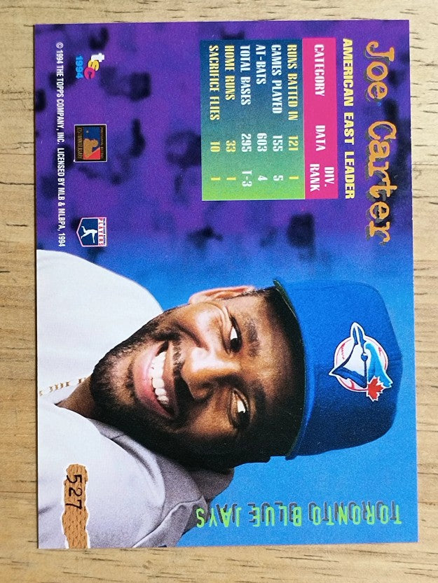 1994 Stadium Club #527 Joe Carter DL