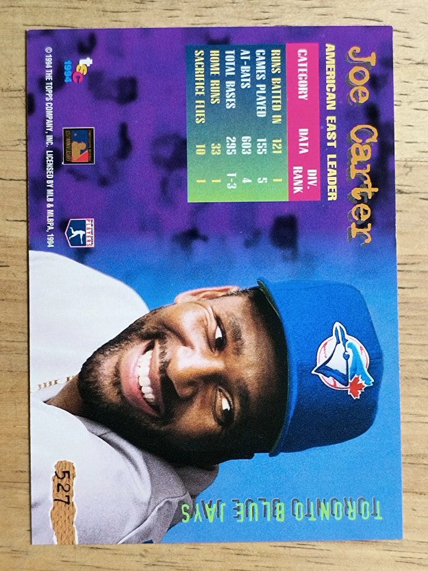 1994 Stadium Club #527 Joe Carter DL