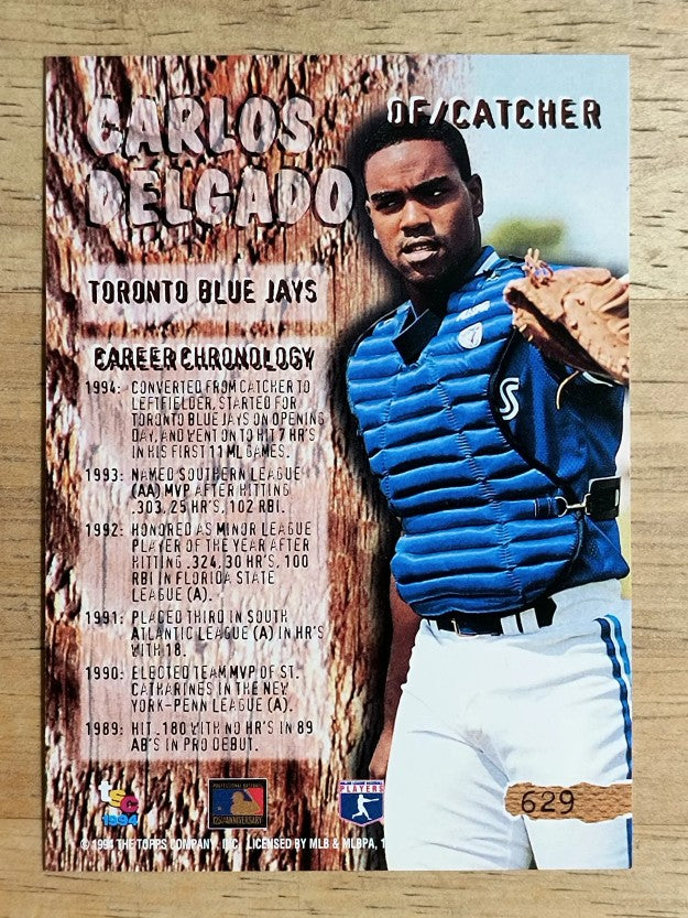 1994 Stadium Club #629 Carlos Delgado RR