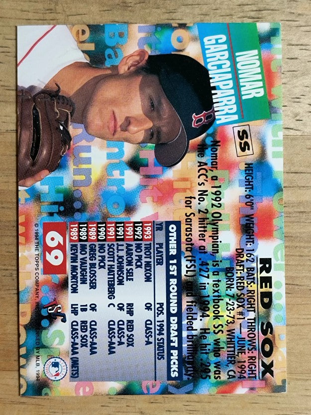 1994 Stadium Club Draft Picks #69 Nomar Garciaparra (NM)
