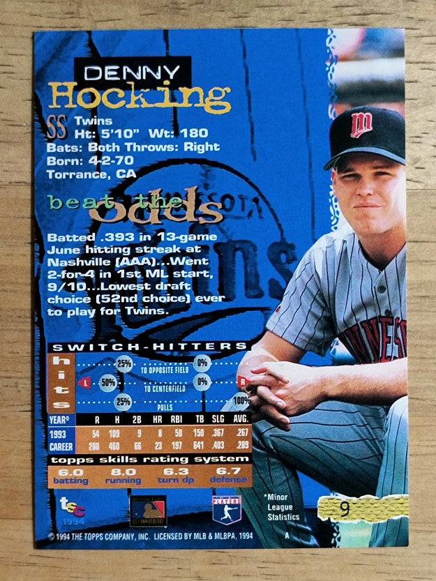 1994 Stadium Club Golden Rainbow #9 Denny Hocking