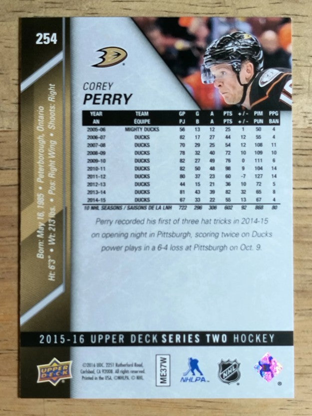2015-16 Upper Deck #254 Corey Perry