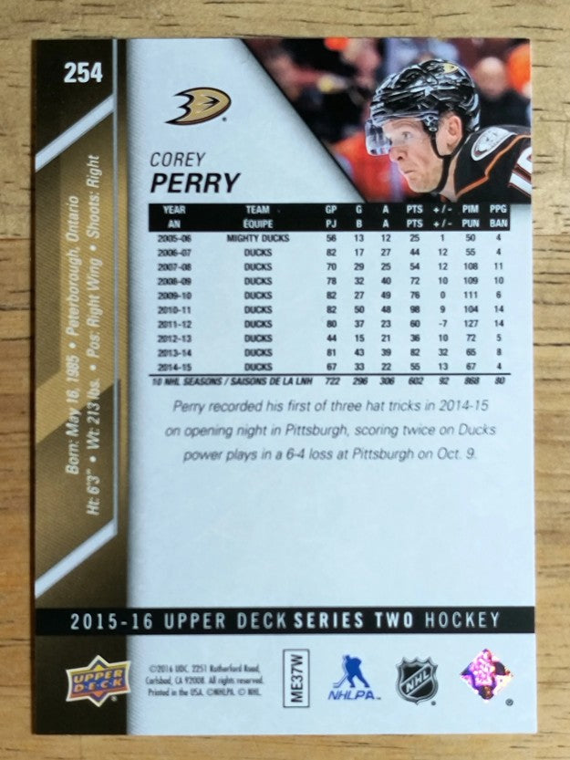 2015-16 Upper Deck #254 Corey Perry