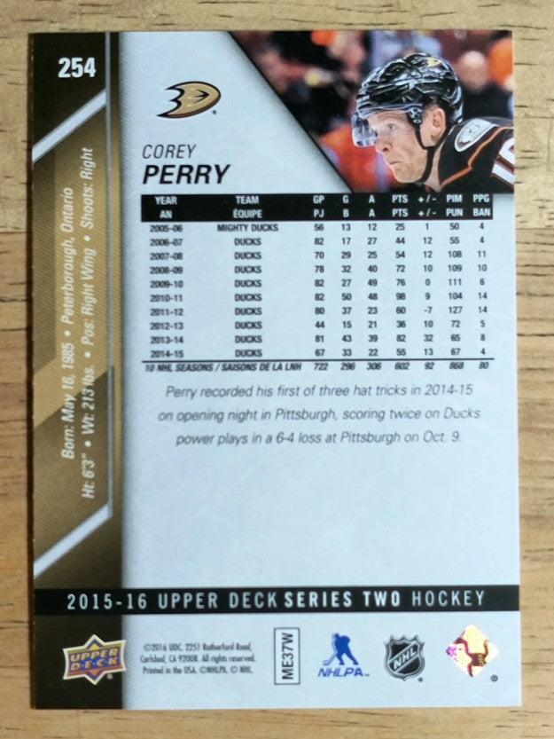 2015-16 Upper Deck #254 Corey Perry
