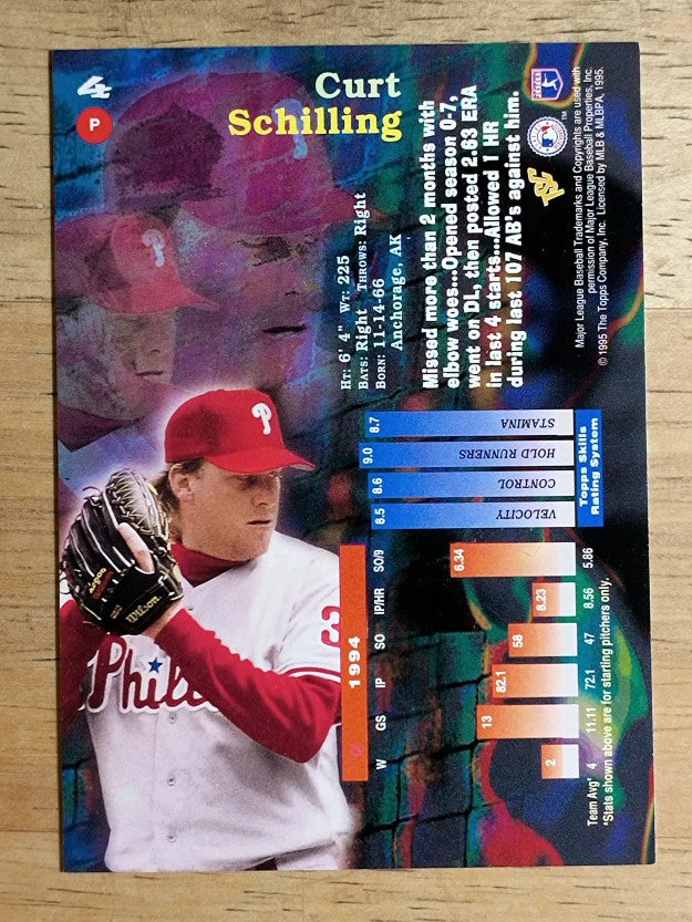 1995 Stadium Club #4 Curt Schilling