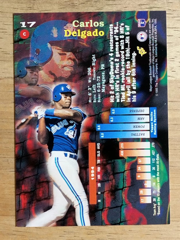 1995 Stadium Club #17 Carlos Delgado