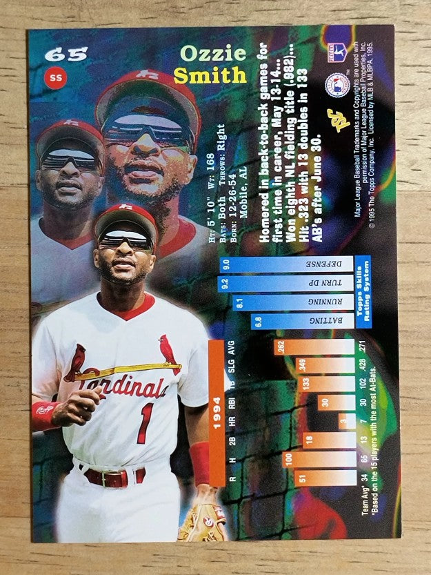 1995 Stadium Club #65 Ozzie Smith