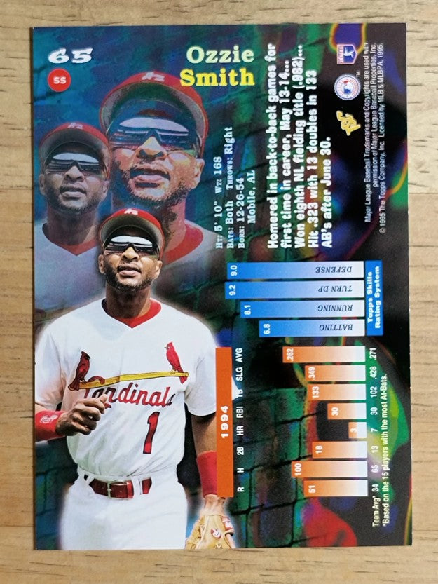 1995 Stadium Club #65 Ozzie Smith
