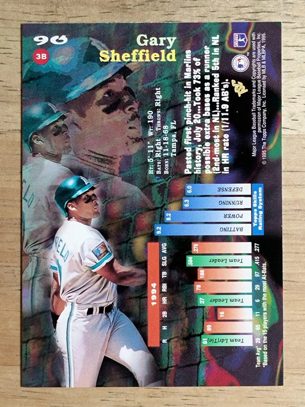 1995 Stadium Club #90 Gary Sheffield