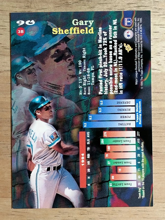 1995 Stadium Club #90 Gary Sheffield