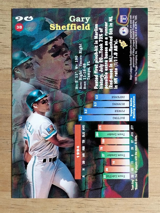1995 Stadium Club #90 Gary Sheffield