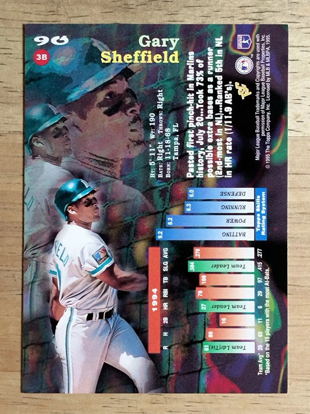1995 Stadium Club #90 Gary Sheffield