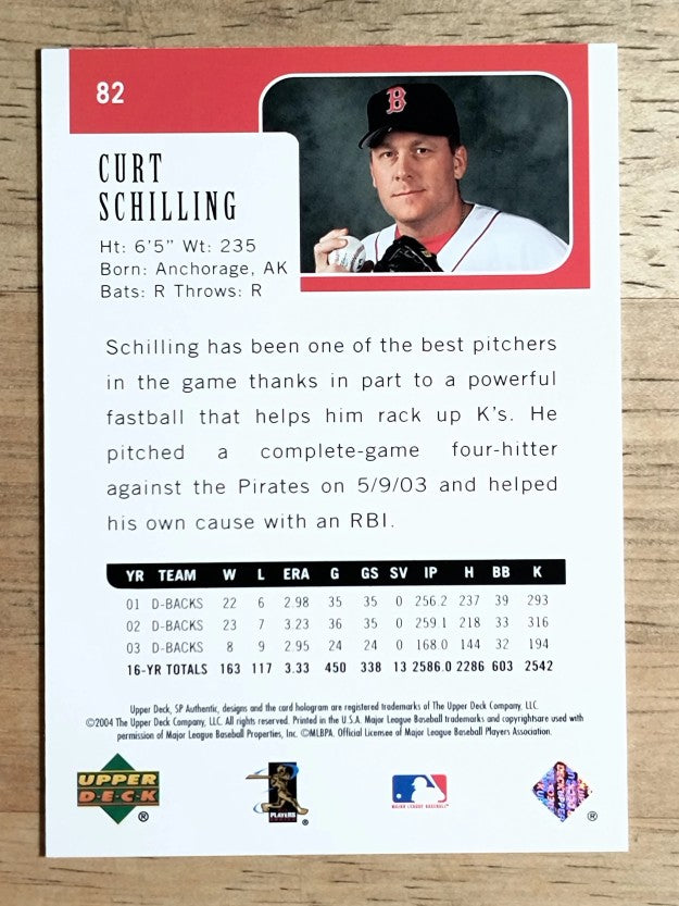 2004 SP Authentic #82 Curt Schilling