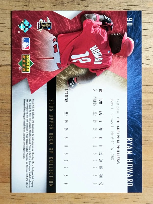 2005 SPx #90 Ryan Howard
