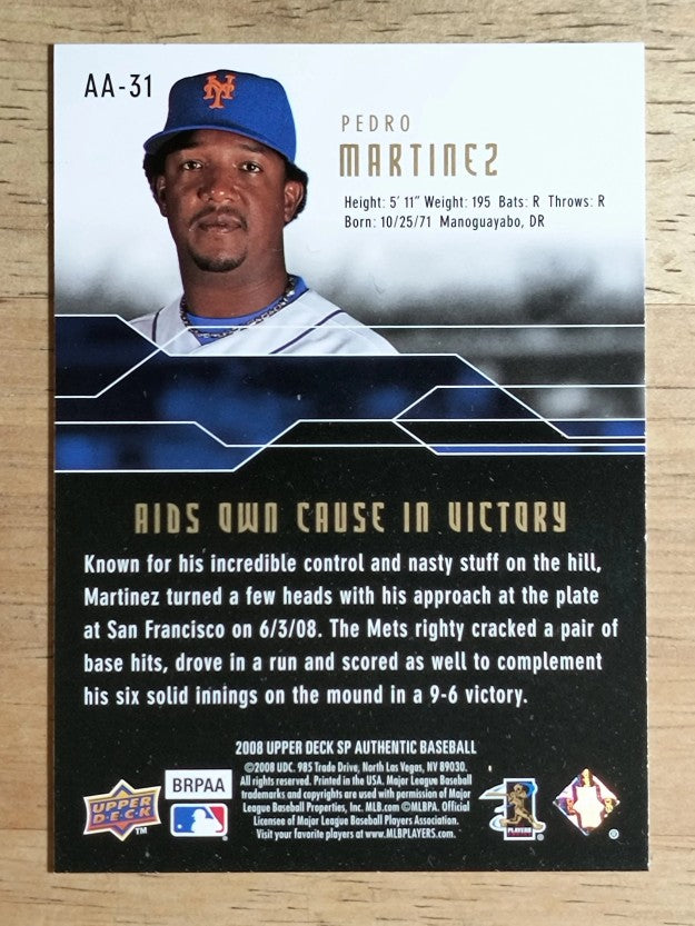 2008 SP Authentic Authentic Achievements #AA31 Pedro Martinez