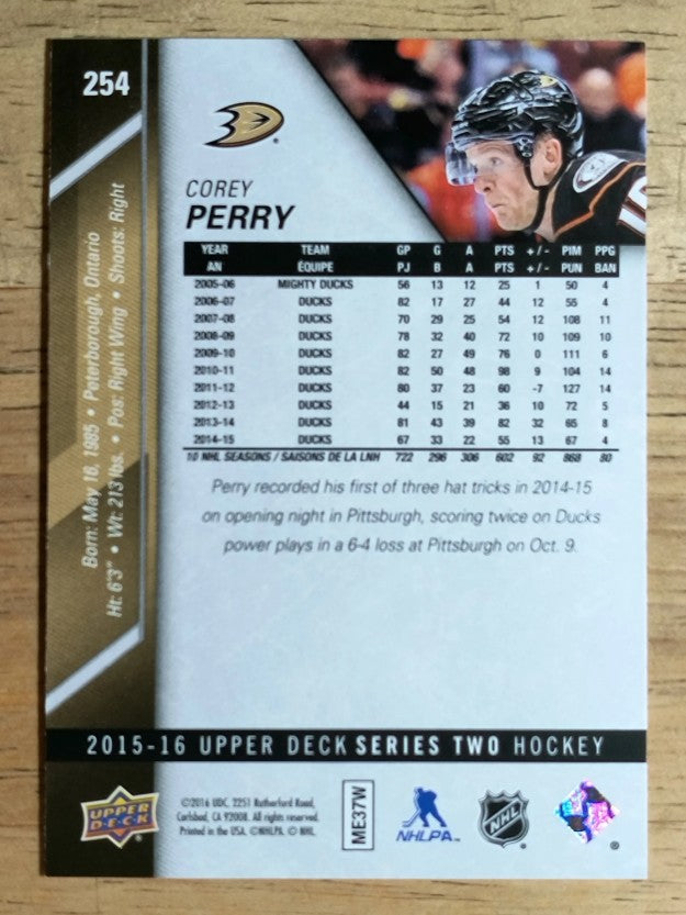 2015-16 Upper Deck #254 Corey Perry