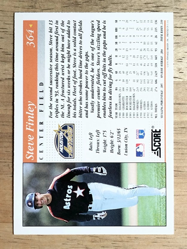1994 Score #364 Steve Finley