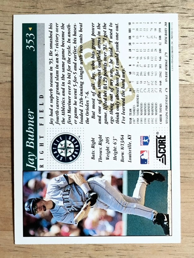 1994 Score Gold Rush #353 Jay Buhner