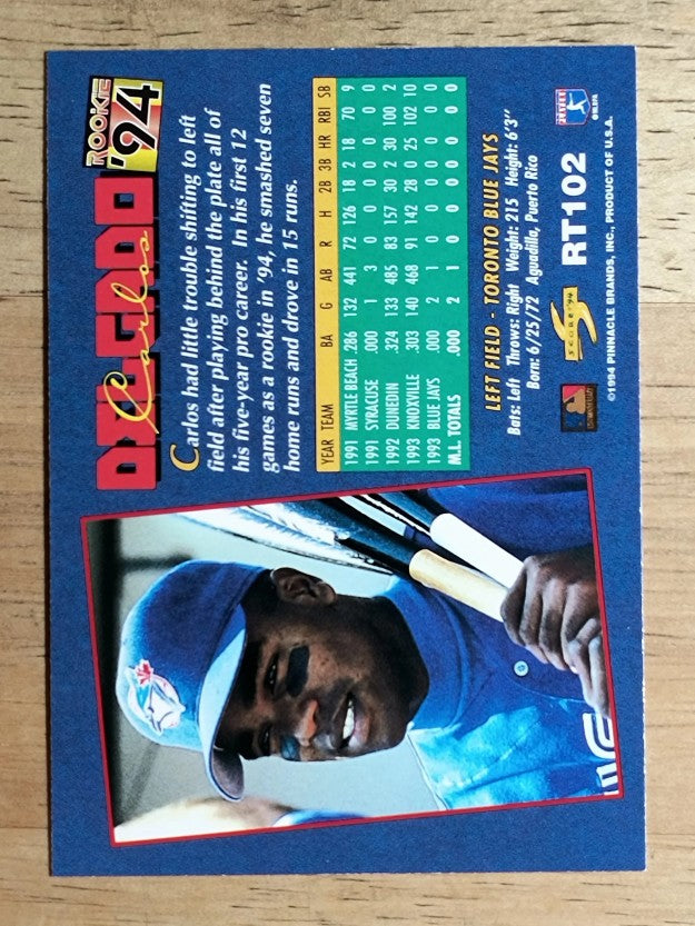 1994 Score Rookie/Traded #RT102 Carlos Delgado