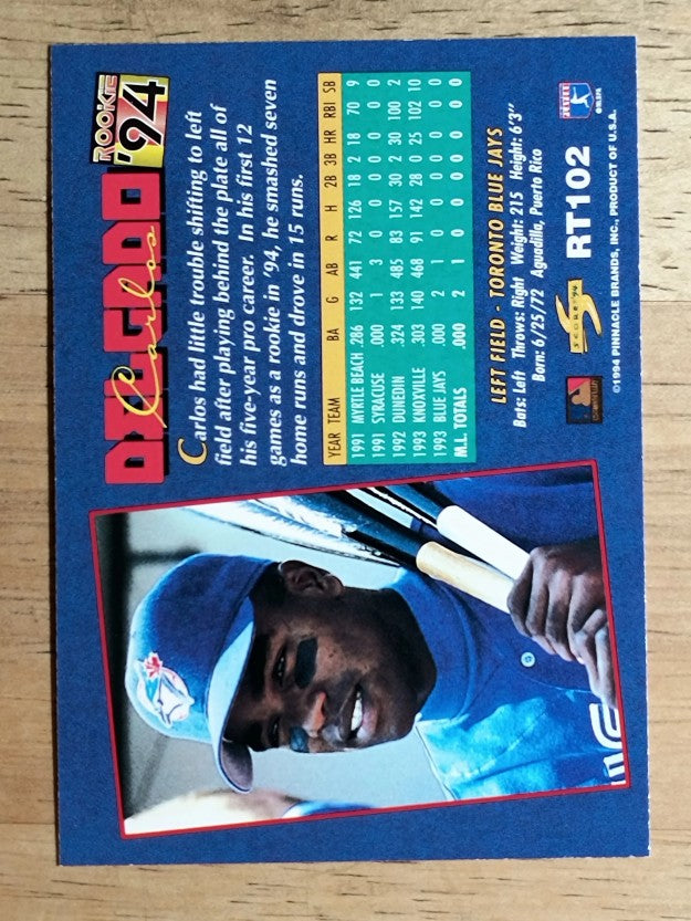 1994 Score Rookie/Traded #RT102 Carlos Delgado