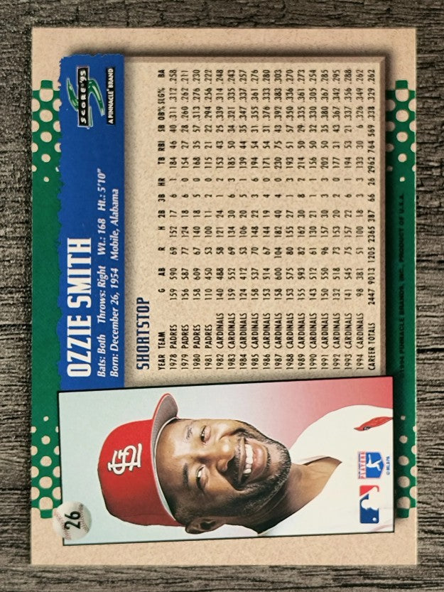 1995 Score #26 Ozzie Smith