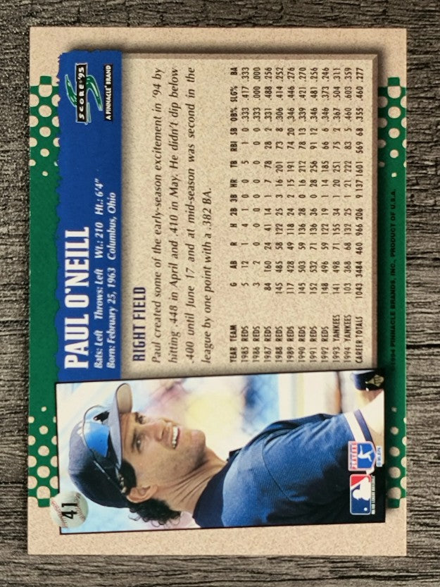 1995 Score #41 Paul O'Neill