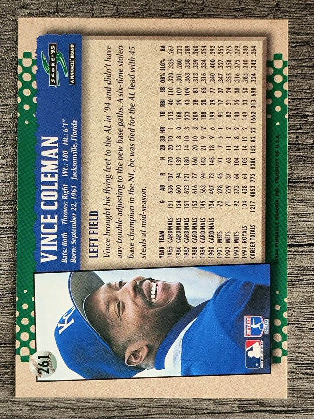 1995 Score #261 Vince Coleman
