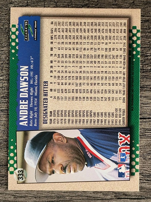 1995 Score #333 Andre Dawson