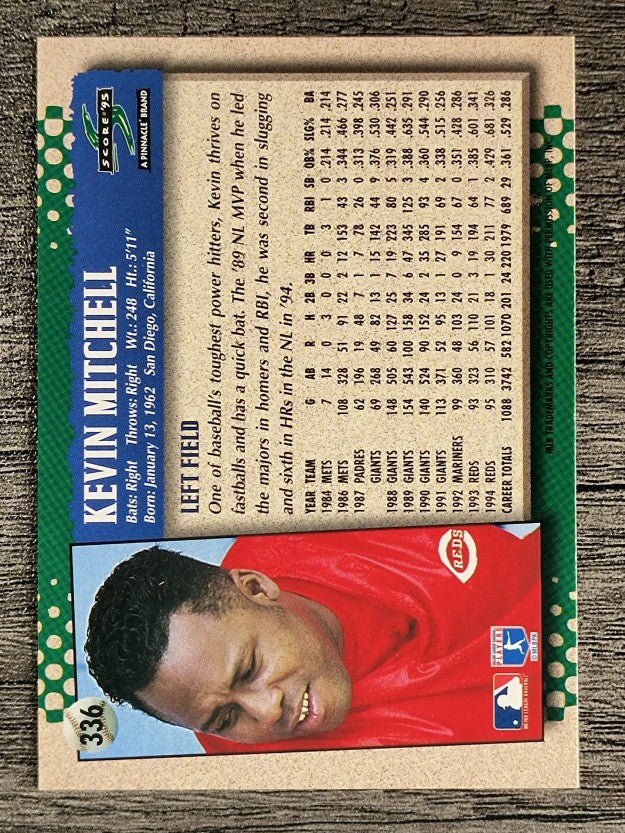 1995 Score #336 Kevin Mitchell