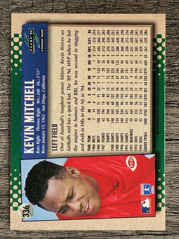 1995 Score #336 Kevin Mitchell