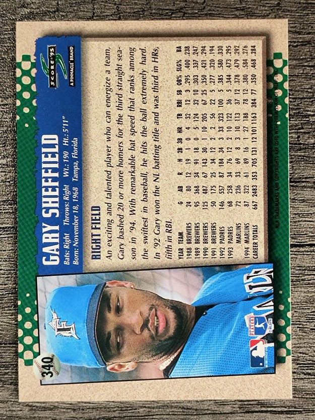 1995 Score #340 Gary Sheffield