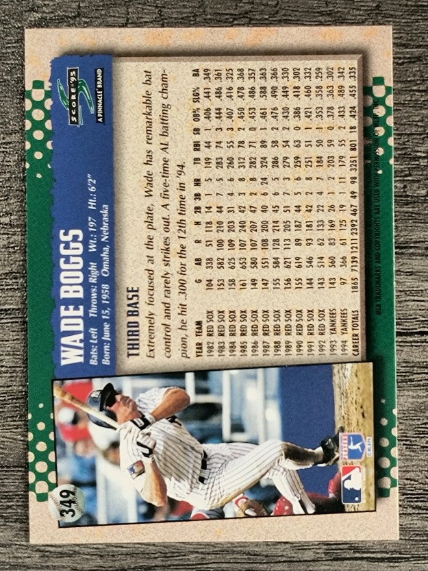 1995 Score #349 Wade Boggs