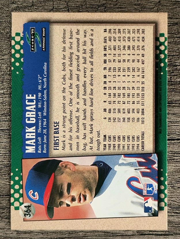 1995 Score #364 Mark Grace
