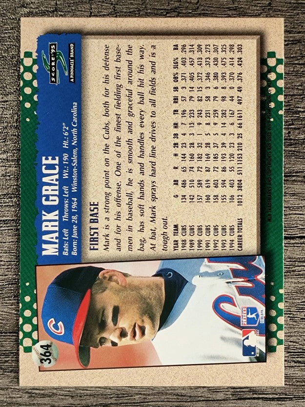 1995 Score #364 Mark Grace