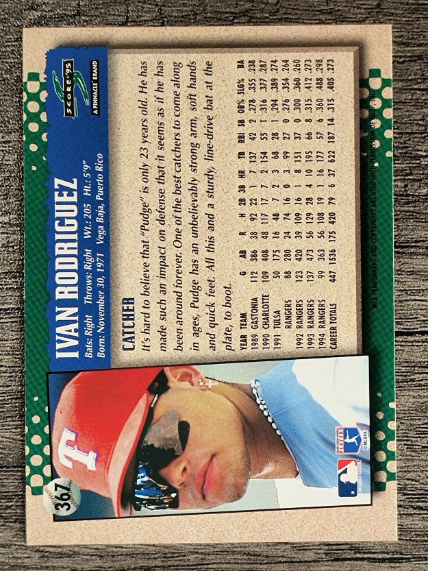 1995 Score #367 Ivan Rodriguez