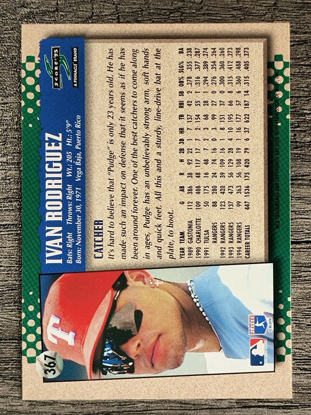 1995 Score #367 Ivan Rodriguez