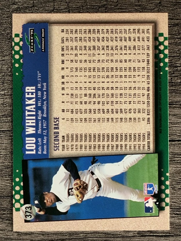 1995 Score #373 Lou Whitaker