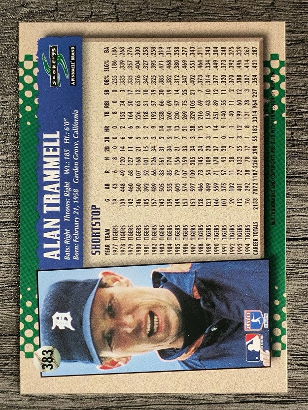 1995 Score #383 Alan Trammell
